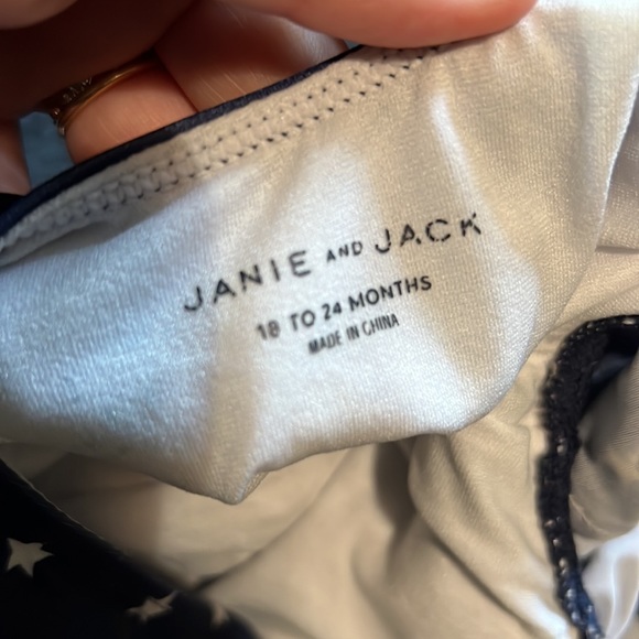 Janie and Jack Stars ruffle sleeve swim - Picture 4 of 5